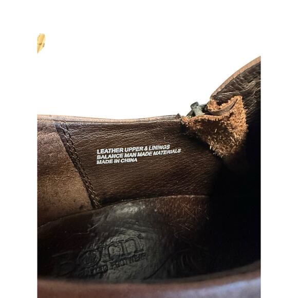 EUC Born Famke Leather Chunky Heeled Clogs Taupe Distressed Size 9 Boho Comfort - Picture 5 of 8